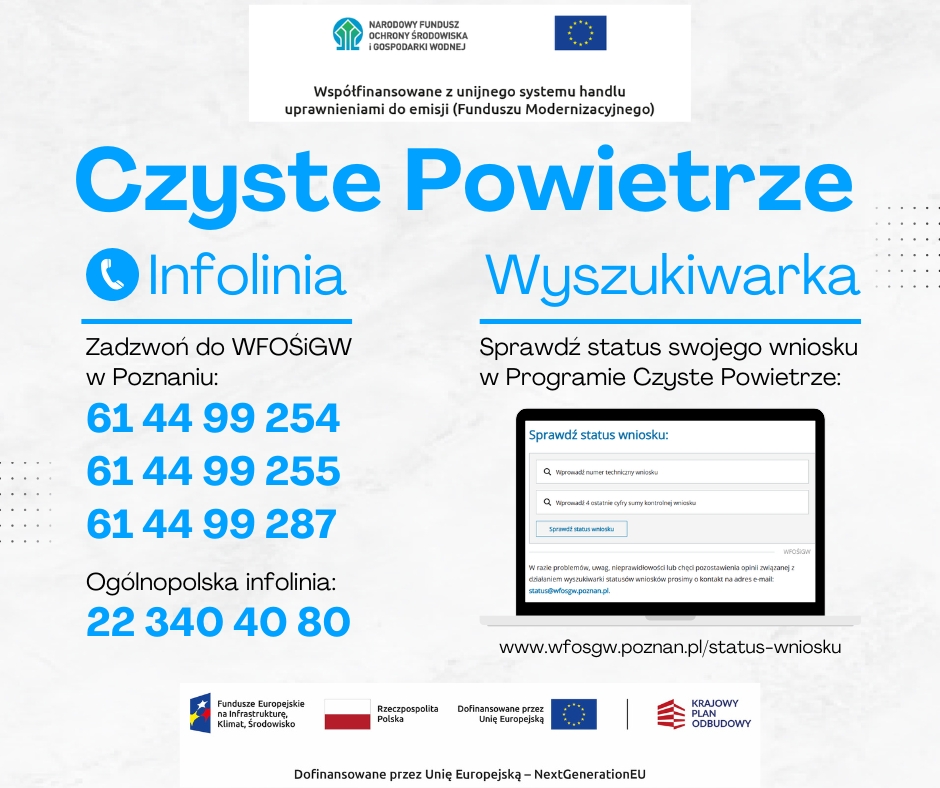 Numery telefonów dotyczących programu Czyste Powietrze